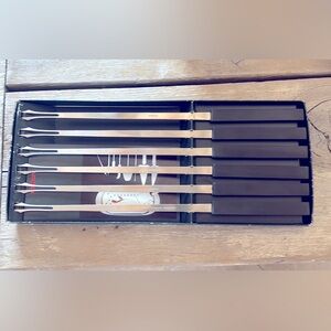 Stainless Steel Fondue Fork Set. Classic | Elegant | Luxury | Designer | NWOT